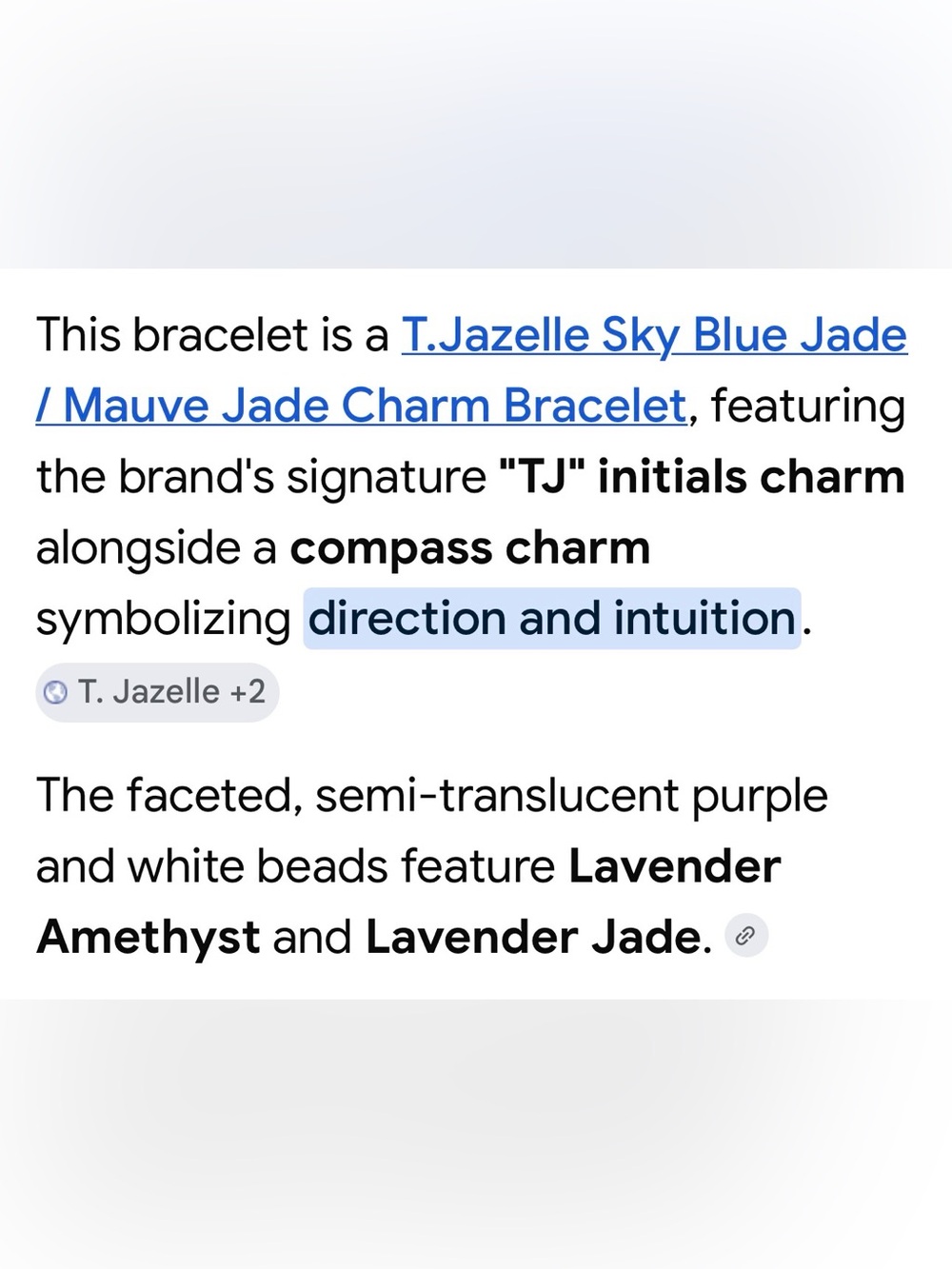 T. Jazelle Handcrafted Charm Bracelet - Picture 4 of 6